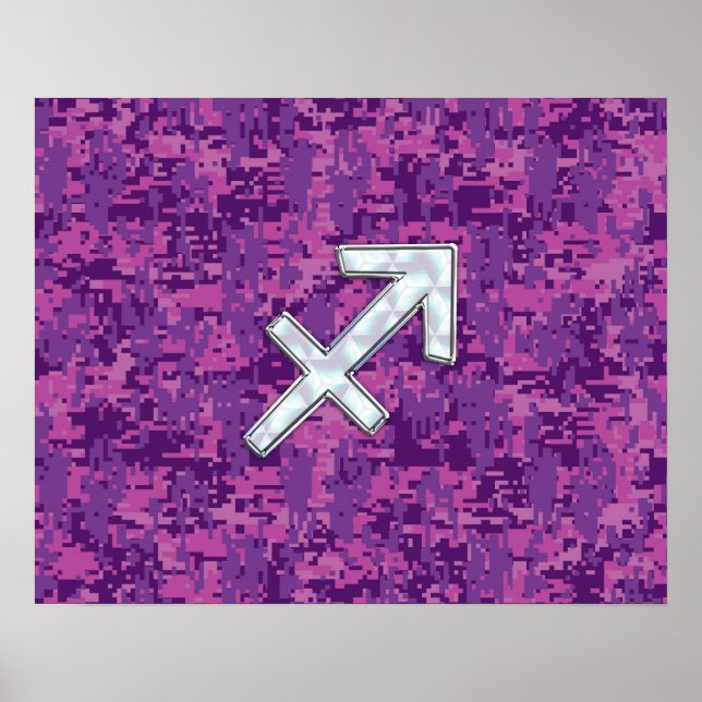 Poster SIGNE Zodiaque Sagittaire Camouflage numérique Fuc (Devant)