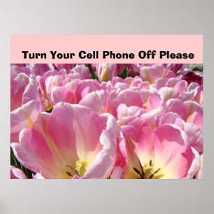 Poster Signer Éteins ton téléphone portable S'il te plaît