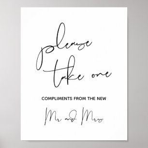 Poster Signer les faveurs de mariage, S'il vous plaît pre