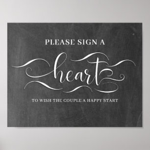 Poster Signer Un Mariage Coeur Signer