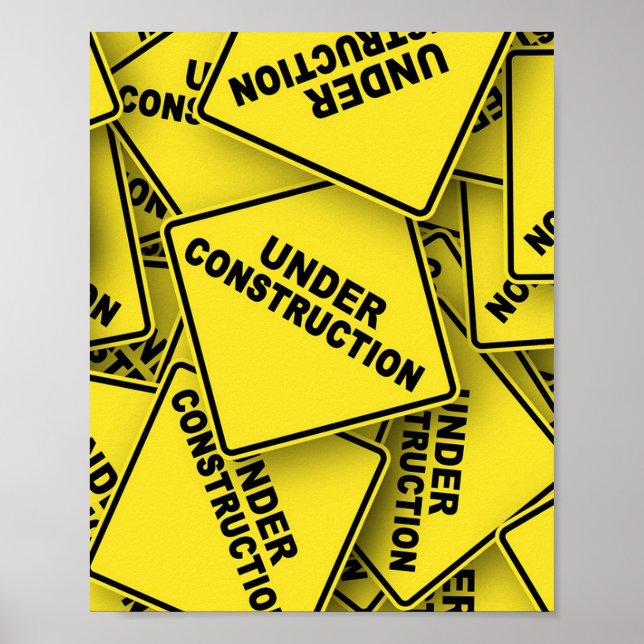 Poster Signes de construction en cours (Devant)
