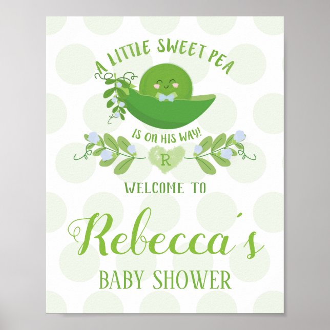 Poster Signes de fête de bienvenue Petit Baby shower de p (Devant)