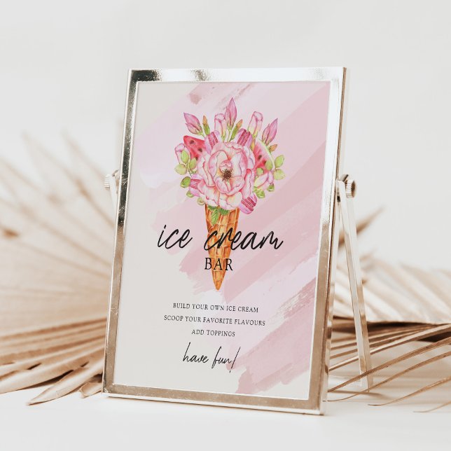 Poster Signes de Fête des mariées personnalisés de crème  (Créateur téléchargé)