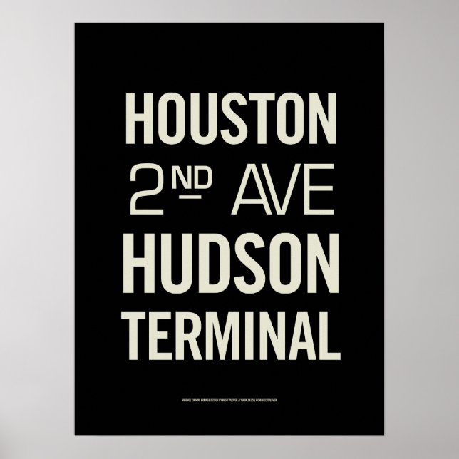 Poster Signes de métro Vintage BCL (Devant)