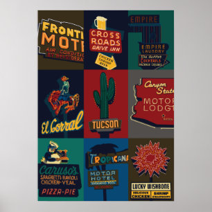Poster Signes de néon Tucson de 28 po x 20 po