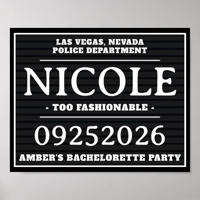 Poster Signes de prise de Mug personnalisés, Bachelorette (Devant)