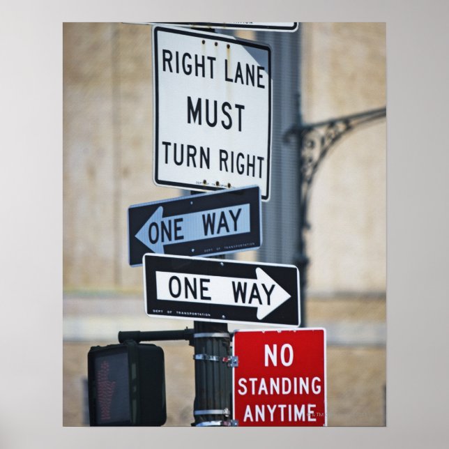 Poster Signes de trafic (Devant)