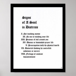 Poster Signes d'une âme en détresse