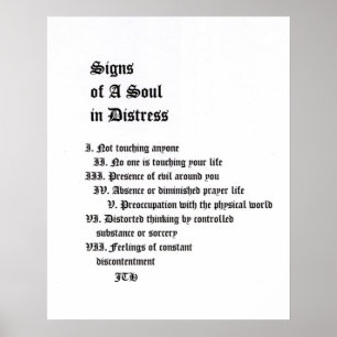 Poster Signes d'une âme en détresse