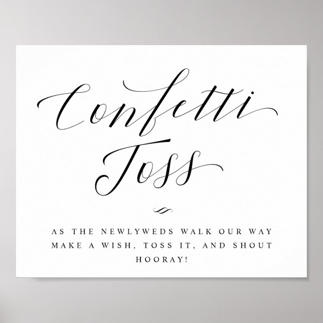 Poster Signet Mariage Confetti Toss Envoyer (Devant)