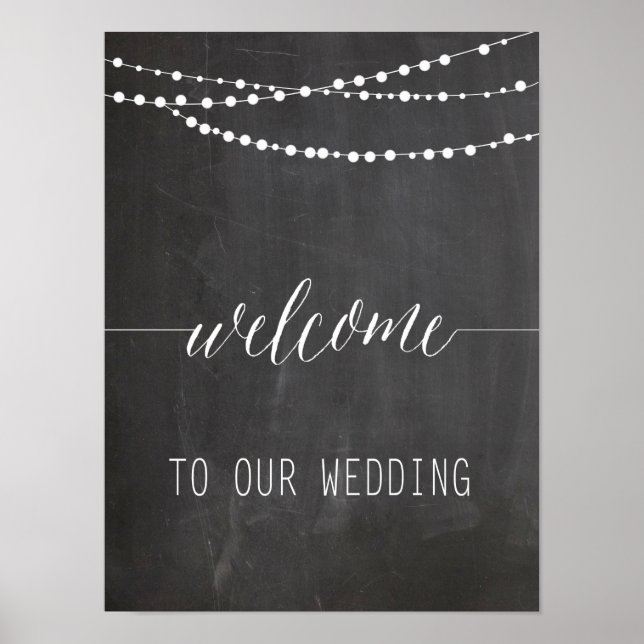 Poster Signet Mariage d'accueil | Calligraphie (Devant)