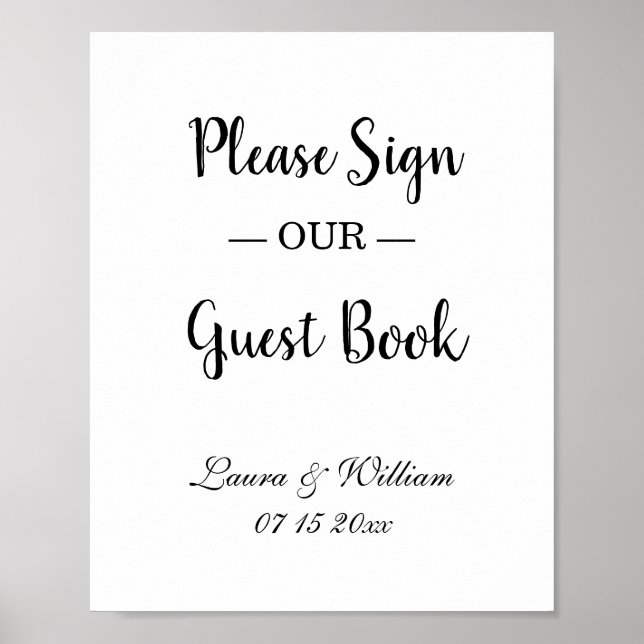 Poster Signez Notre Guides Mariage Signer (Devant)