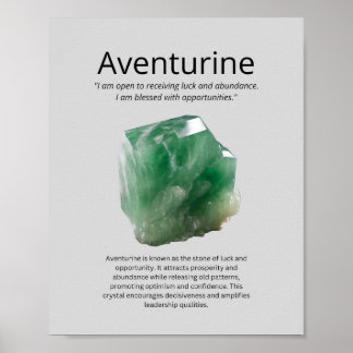 Poster Signification de cristal d'Aventurine
