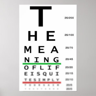 Poster Signification de diagramme d'oeil de la vie