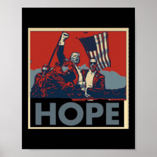 Poster Signifie L'Espoir Pour L'Amérique. Nous ferons de 