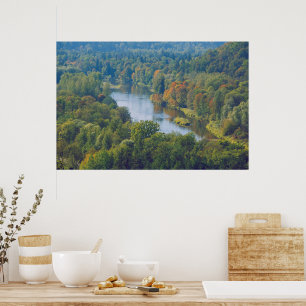 Poster Sigulda Automne dans la vallée pittoresque de la r