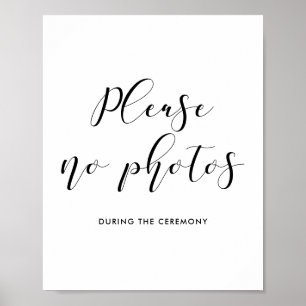 Poster S'il vous plaît pas de photos signe mariage