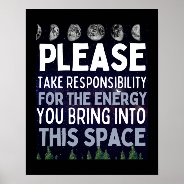 Poster S'Il Vous Plaît Prendre La Responsabilité De L'Éne (Devant)