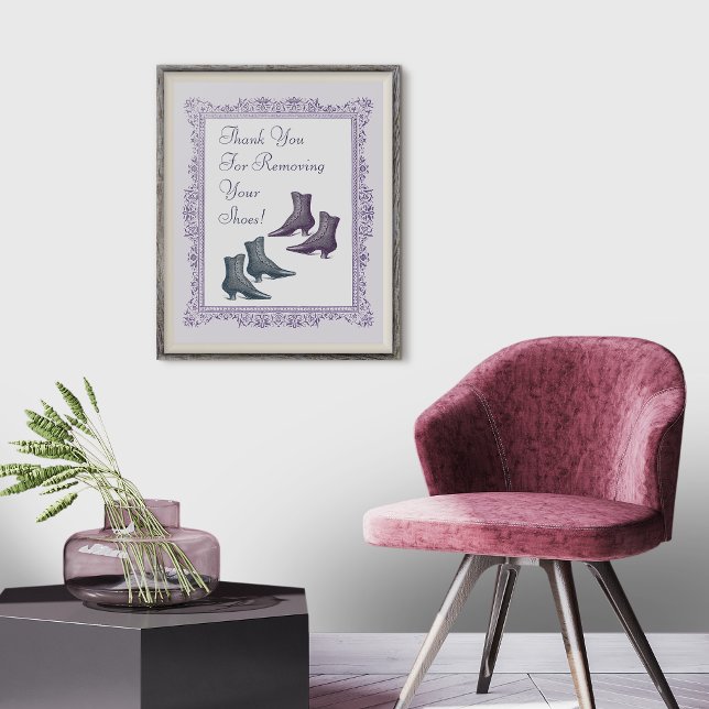 Poster S'il vous plaît, retirez votre signe de chaussures (Créateur téléchargé)