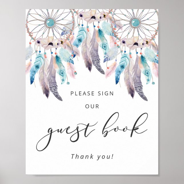 Poster S'il vous plaît signer Livre d'invité Baby shower  (Devant)