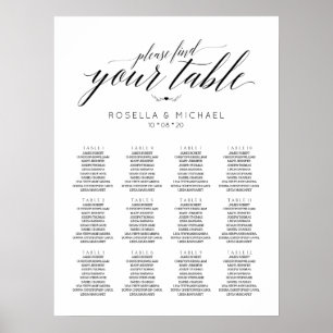 Poster S'il vous plaît trouver votre siège - Mariage Seat