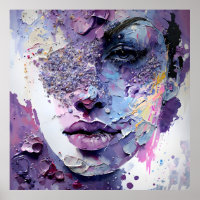 "Silence cristalline" - Portrait pourpre