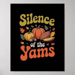 Poster Silence des ignames drôle de jeu de mots de Thanks