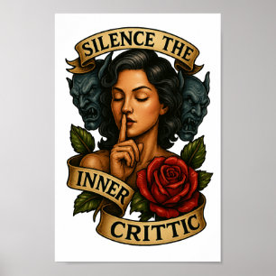 Poster Silence interne critique tatouage PNG Clipart