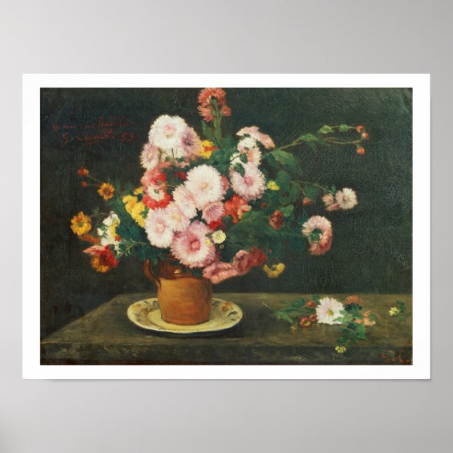Poster Silence with asters (Devant)