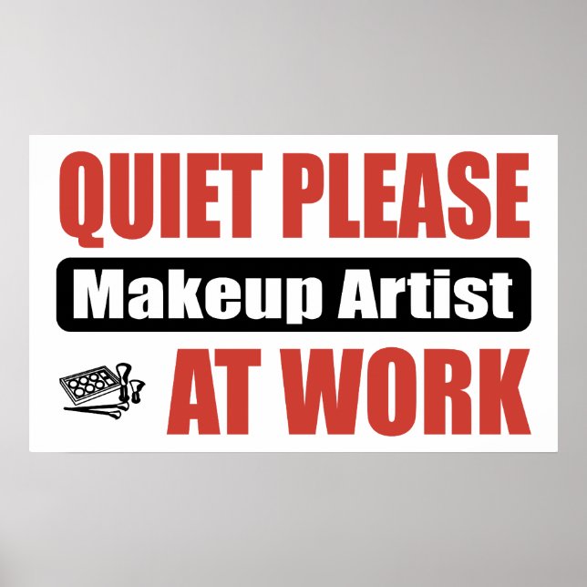 Poster Silencieux Merci Artiste De Maquillage Au Travail (Devant)