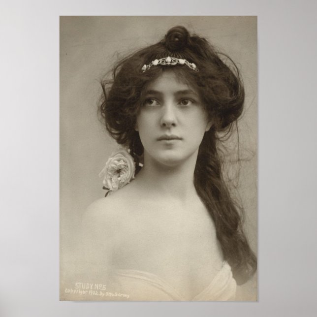 Poster Silent Film Star Evelyn Nesbit (Devant)