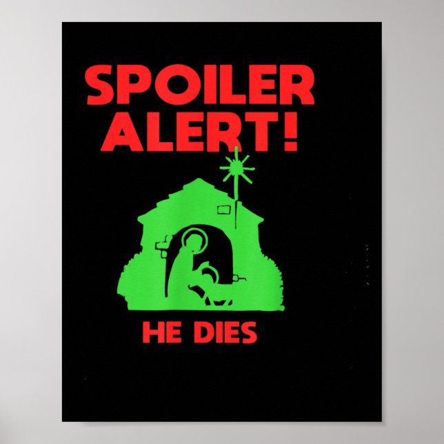 Poster Siler Alert He Dies Funny Christmas  (Devant)
