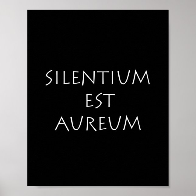 Poster Silgentium est aureum (Devant)