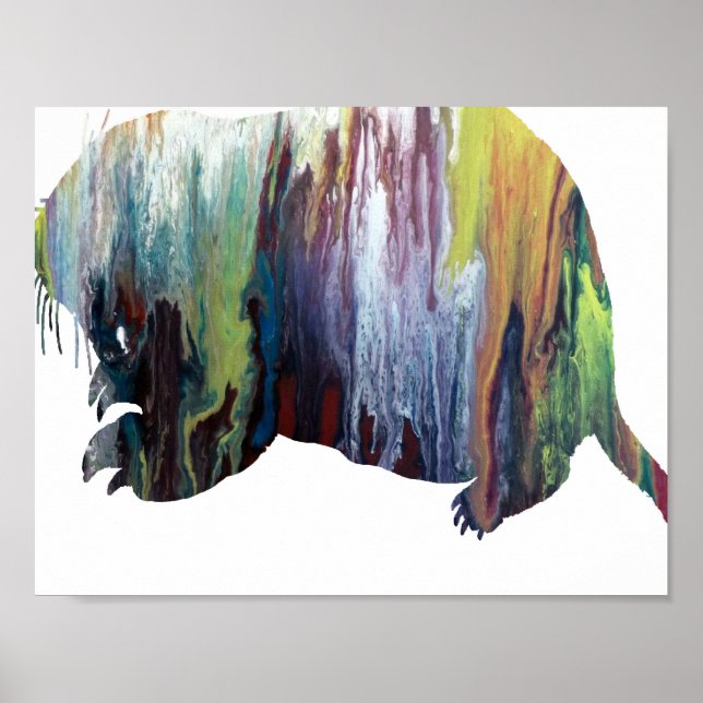 Poster Silhouette Abstraite Gopher (Devant)