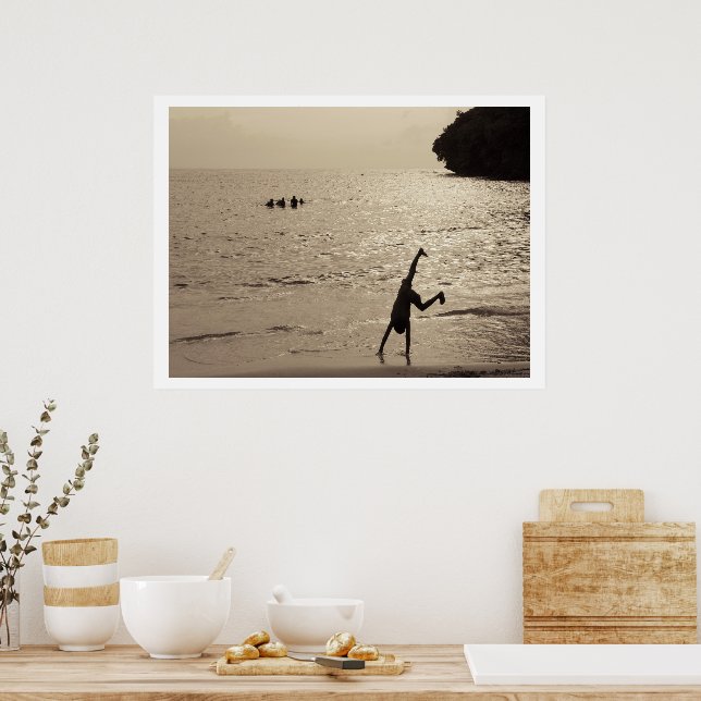 Poster silhouette active (Cuisine)