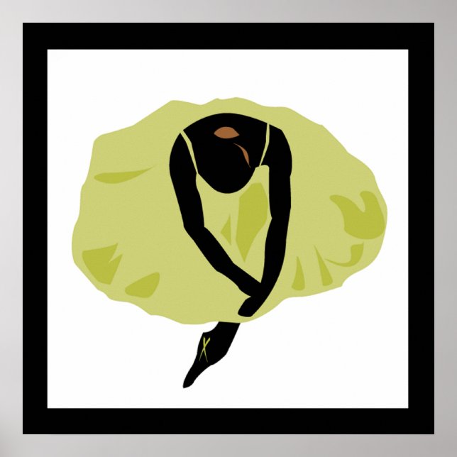 Poster Silhouette de Ballerina (Devant)