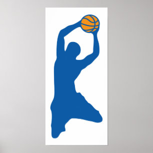 Poster silhouette de basket