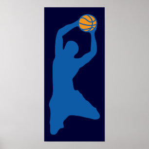 Poster silhouette de basket