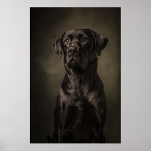 Poster Silhouette de chien élégant