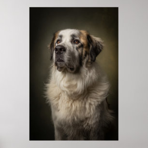 Poster Silhouette de chien élégant