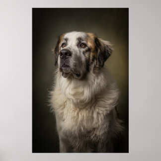 Poster Silhouette de chien élégant