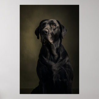 Poster Silhouette de chien élégant