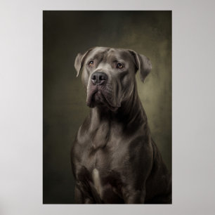 Poster Silhouette de chien élégant