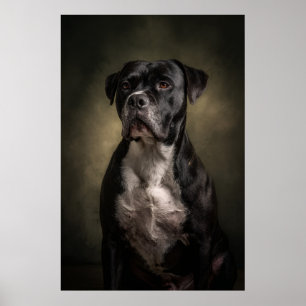 Poster Silhouette de chien élégant