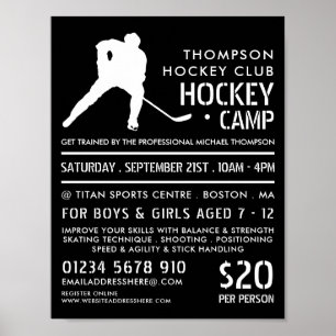 Poster Silhouette de hockey, Campagne de hockey