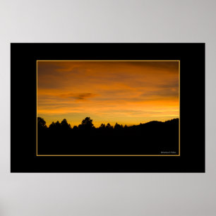 Poster Silhouette de la ligne de soleil des Prairies