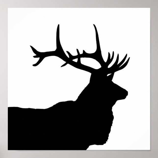 Poster Silhouette de la tête d'elfe (Devant)