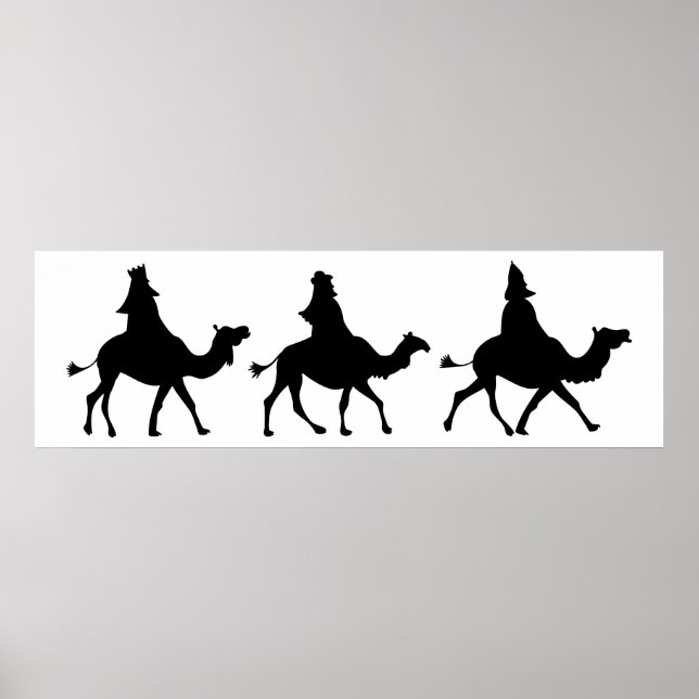 Poster Silhouette de Noël Magi (Devant)