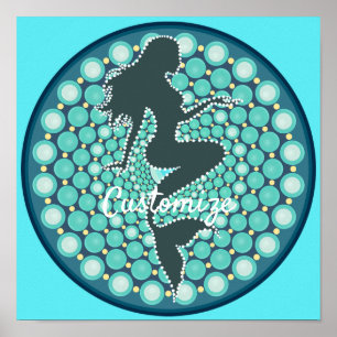 Poster Silhouette de sirène dans les bulles Thunder_Cove