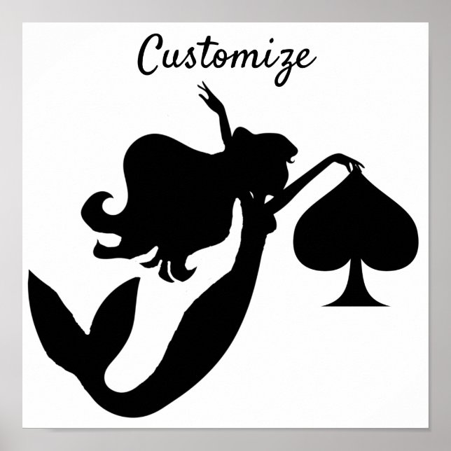 Poster Silhouette de sirène noire Thunder_Cove (Devant)